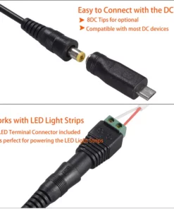Life Easy Supply 3-12V Adjustable Power Switch Adapter 30W With 8 DC Conversion Plugs And USB Port Power Adapter