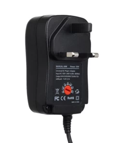 Life Easy Supply 3-12V Adjustable Power Switch Adapter 30W With 8 DC Conversion Plugs And USB Port Power Adapter