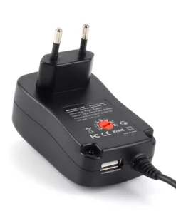 Life Easy Supply 3-12V Adjustable Power Switch Adapter 30W With 8 DC Conversion Plugs And USB Port Power Adapter