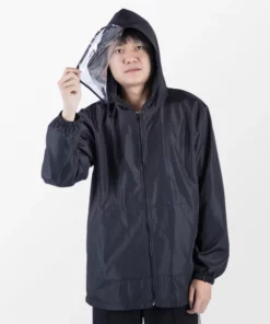 Life Easy Supply Isolation Protective Jacket With Detachable Face Shield Waterproof Personal Protective Clothing