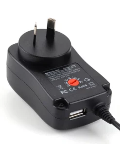 Life Easy Supply 3-12V Adjustable Power Switch Adapter 30W With 8 DC Conversion Plugs And USB Port Power Adapter