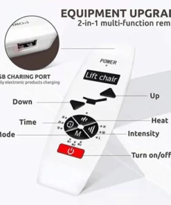 Life Easy Supply Replacement Remote Controller For Recliner Lifting Chair With Vibration Massage & Heat
