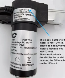 Life Easy Supply KDPT010-43 Kaidi Linear Actuator For Power Recliner Lift Chair