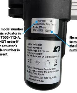 Life Easy Supply KDPT005-112-A Kaidi Linear Actuator For Power Recliner Lift Chair