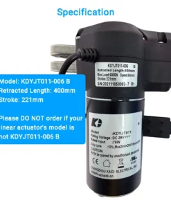 Life Easy Supply KDYJT011-006 B Kaidi Linear Actuator For Power Recliner Lift Chair