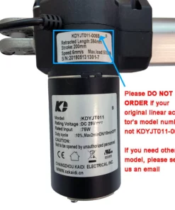 Life Easy Supply KDYJT011-005B Kaidi Linear Actuator For Power Recliner Lift Chair