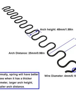 Life Easy Supply Upholstery Zig-Zag Spring Kit-6pk Springs Clips Nails For Furniture Chair Couch Repair