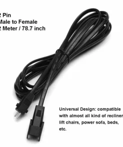 Life Easy Supply Cords 78.7'' 2 Pin Power Extension Cable For Power Recliner - Transformer To Motor