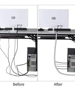 Life Easy Supply 118 In Cable Protection Sleeve For Cords Organization & Against Pets Chew Damage