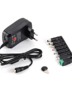 Life Easy Supply 3-12V Adjustable Power Switch Adapter 30W With 8 DC Conversion Plugs And USB Port Power Adapter
