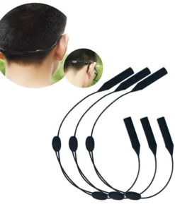 Life Easy Supply Adjustable Anti Slippery Eyeglass Retainer Strap No Tail Silicone - 3 Pack