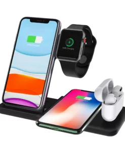Life Easy Supply Wireless 4 In 1 Charge Stand For IPhone, Apple Watch, Airpods, Qi Wireless Charging Device Fast Charging