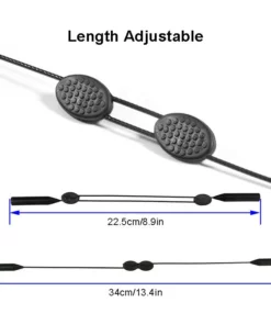 Life Easy Supply Adjustable Anti Slippery Eyeglass Retainer Strap No Tail Silicone - 3 Pack