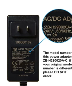 Life Easy Supply ZB-H290020A-C Power Supply For Motion Furniture 29V 2A 90° 2 Prong Plug Power Adapter
