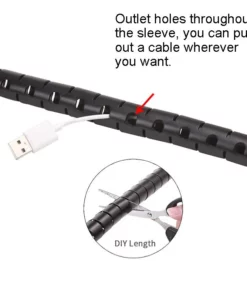 Life Easy Supply 118 In Cable Protection Sleeve For Cords Organization & Against Pets Chew Damage