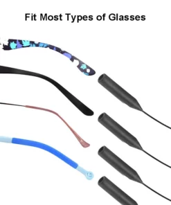 Life Easy Supply Adjustable Anti Slippery Eyeglass Retainer Strap No Tail Silicone - 3 Pack