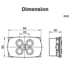 Life Easy Supply Mulin MLSK15-C2(L) Switch 4 Button Controller With USB For Recliner Lift Chair Couch Etc Switch & Charger