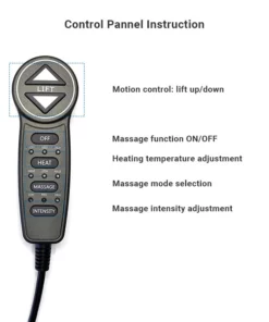 Life Easy Supply MLSK55-A1 Remote Controller & Junction Box Power Recliner 6 Button 8 Pin