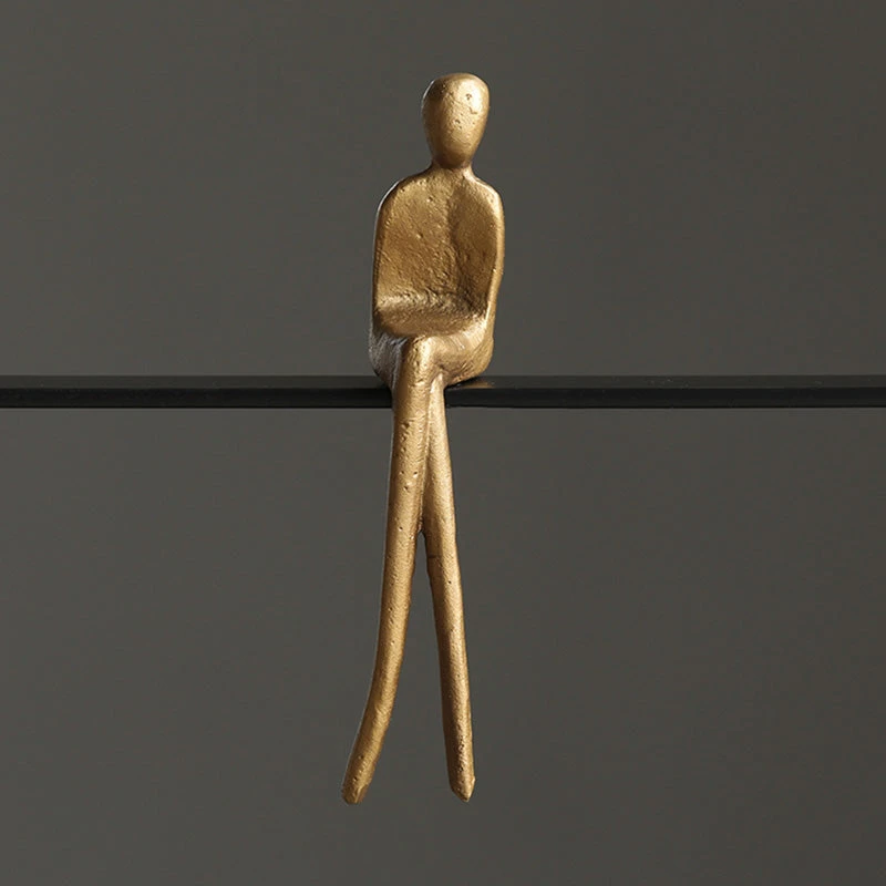 Life Easy Supply Cast Iron Ornaments Leisure Sitting Sculpture - Set Of 3 4 Life Easy Supply Cast Iron Ornaments Leisure Sitting Sculpture - Set Of 3