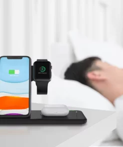 Life Easy Supply Wireless 4 In 1 Charge Stand For IPhone, Apple Watch, Airpods, Qi Wireless Charging Device Fast Charging