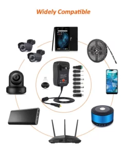 Life Easy Supply 3-12V Adjustable Power Switch Adapter 30W With 8 DC Conversion Plugs And USB Port Power Adapter