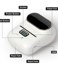 Life Easy Supply M110 Portable Bluetooth Thermal Printer Mini Mobile Sticker Label Maker, QR Barcode Clothing Jewelry Label Printing Machine
