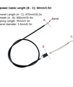 Life Easy Supply Upholstery 2 Pcs Replacement Recliner Release Cable For Chairs And Sofas - With Spring
