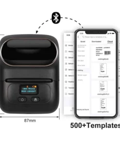 Life Easy Supply M110 Portable Bluetooth Thermal Printer Mini Mobile Sticker Label Maker, QR Barcode Clothing Jewelry Label Printing Machine