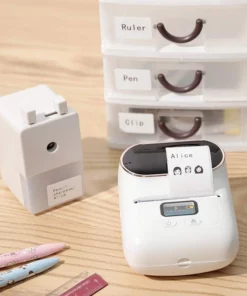 Life Easy Supply M110 Portable Bluetooth Thermal Printer Mini Mobile Sticker Label Maker, QR Barcode Clothing Jewelry Label Printing Machine