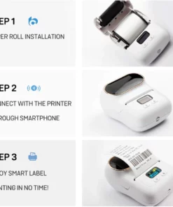 Life Easy Supply M110 Portable Bluetooth Thermal Printer Mini Mobile Sticker Label Maker, QR Barcode Clothing Jewelry Label Printing Machine