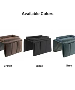 Life Easy Supply Upholstery Sofa Recliner Chair Armrest Organizer With 5 Pockets & Cup Holder Tray