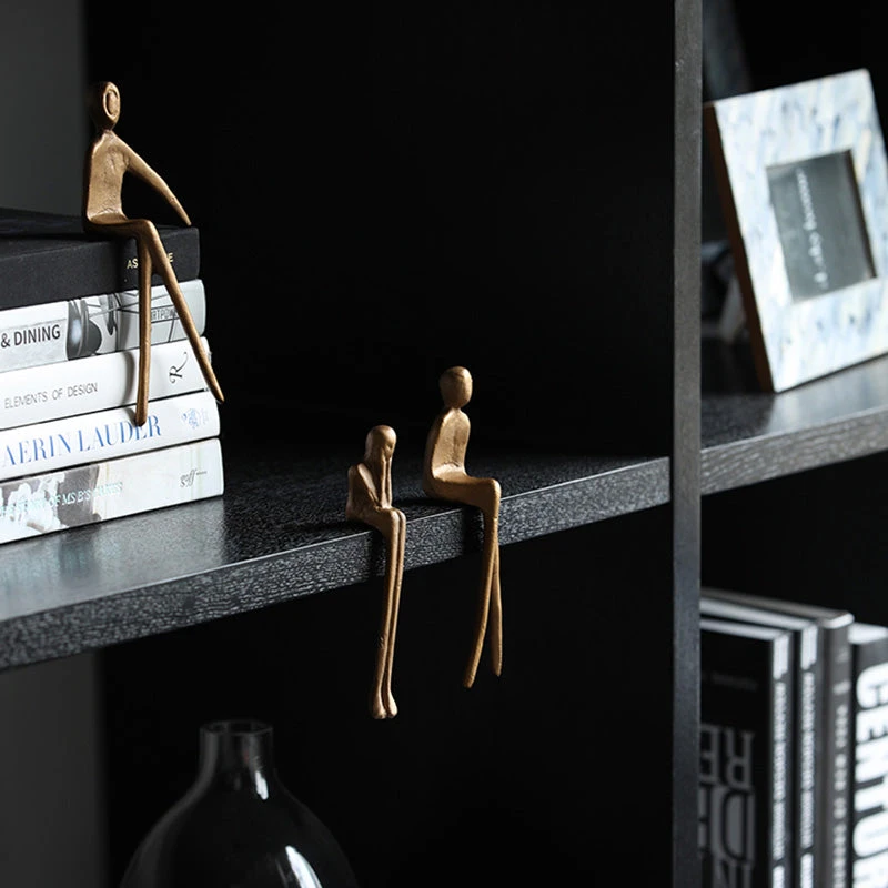 Life Easy Supply Cast Iron Ornaments Leisure Sitting Sculpture - Set Of 3 2 Life Easy Supply Cast Iron Ornaments Leisure Sitting Sculpture - Set Of 3