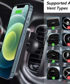 Life Easy Supply Magnetic Car Vent Mount For IPhone 12/Mini/Pro/Pro Max With Wireless Charging Support Magsafe