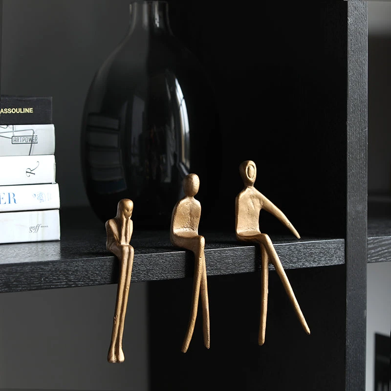 Life Easy Supply Cast Iron Ornaments Leisure Sitting Sculpture - Set Of 3 7 Life Easy Supply Cast Iron Ornaments Leisure Sitting Sculpture - Set Of 3