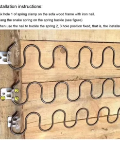 Life Easy Supply 100pcs Upholstery Zig-Zag Spring Clips S Clips DIY Chair & Sofa Spring Repair Clips - With Plastic Sleeve 15 Life Easy Supply 100pcs Upholstery Zig-Zag Spring Clips S Clips DIY Chair & Sofa Spring Repair Clips - With Plastic Sleeve