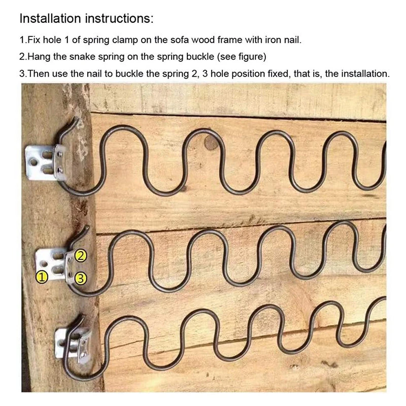 Life Easy Supply 100pcs Upholstery Zig-Zag Spring Clips S Clips DIY Chair & Sofa Spring Repair Clips - With Plastic Sleeve 8 Life Easy Supply 100pcs Upholstery Zig-Zag Spring Clips S Clips DIY Chair & Sofa Spring Repair Clips - With Plastic Sleeve