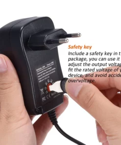 Life Easy Supply 3-12V Adjustable Power Switch Adapter 30W With 8 DC Conversion Plugs And USB Port Power Adapter