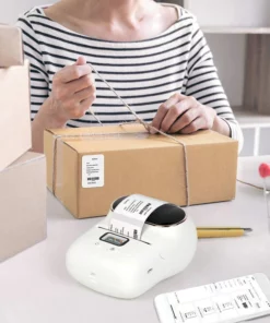 Life Easy Supply M110 Portable Bluetooth Thermal Printer Mini Mobile Sticker Label Maker, QR Barcode Clothing Jewelry Label Printing Machine