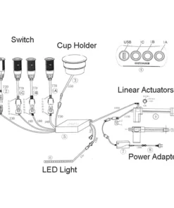 Life Easy Supply EMoMo E202A-R Junction Box /Control Box For Home Theater Chair