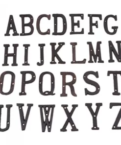 Life Easy Supply 3 Inch Vintage Wrought Iron House/Mailbox Number, DIY Cast Iron Alpabet Letter With Install Screws Other Products