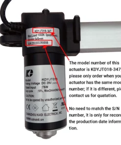 Life Easy Supply Kaidi KDYJT018-347 Linear Actuator Motor Assembly