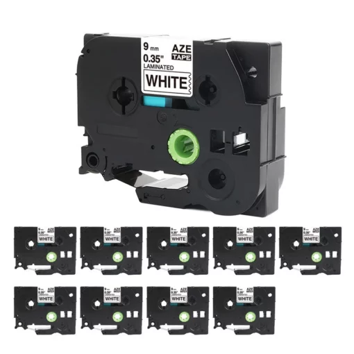 Life Easy Supply 10 Pcs 3rd Party Print Tape For Brother Printer 3/8 In (9mm) Replaces TZ-221 TZE-221 Other Products