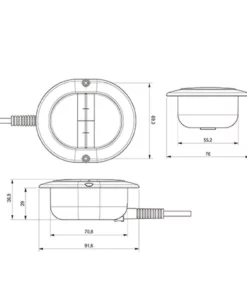 Life Easy Supply Switch & Charger Universal Fixed Side Hand Controller For Electric Furniture Oval 2 Button 5 Pin Handset