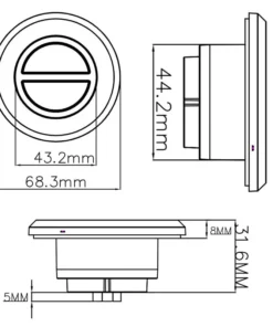 Life Easy Supply Switch & Charger Universal Round Hand Controller For Electric Furniture Fixed Side Handset