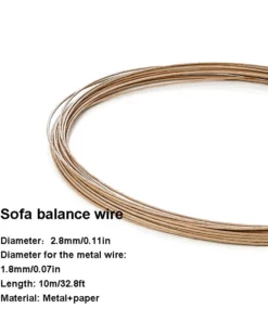 Life Easy Supply Upholstery Saggy Sofa Repair Kit Zig-Zag Spring Paper Wrapped Balance Wire 33ft + 40 Clips