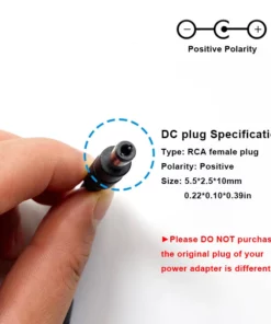 Life Easy Supply 24V 3A Switch Power Adapter For Massage Recliner Chair With RCA DC Jack And AC Cable