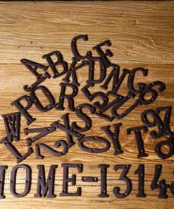 Life Easy Supply 3 Inch Vintage Wrought Iron House/Mailbox Number, DIY Cast Iron Alpabet Letter With Install Screws Other Products