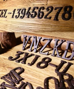 Life Easy Supply 3 Inch Vintage Wrought Iron House/Mailbox Number, DIY Cast Iron Alpabet Letter With Install Screws Other Products