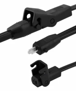 Life Easy Supply Cords 12inch/30cm 2 Pin Y Splitter Power Cable 2 Motors To 1 Power Supply For Recliner Lift Chair Electric Sofa